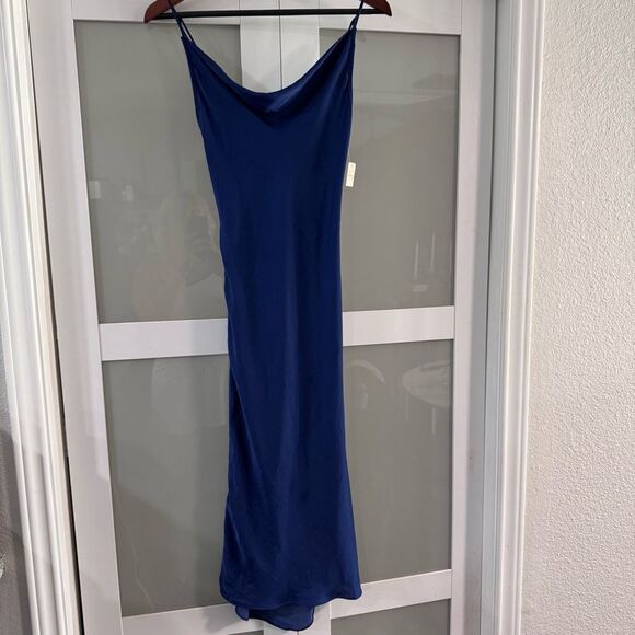 Free People Midnight Blue Day to Night convertible Slip Dress NWT - Picture 4 of 11